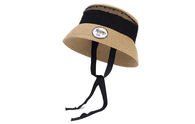 肯默 夏季大帽檐渔夫帽 蕾丝网纱草帽  骑行复古防风绳  久戴不闷  女款  多色可选