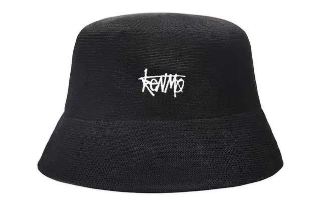 肯默 全网眼渔夫帽 夏季透气街头嘻哈遮阳帽 抽绳可调节帽子 男女同款 黑色