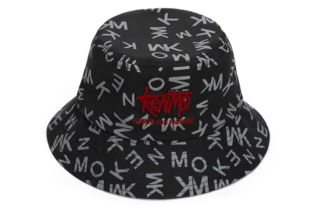 肯默 潮流满印渔夫帽 轻薄透气太阳帽 防晒遮阳帽子 男女同款 黑色/白色/粉色/蓝色