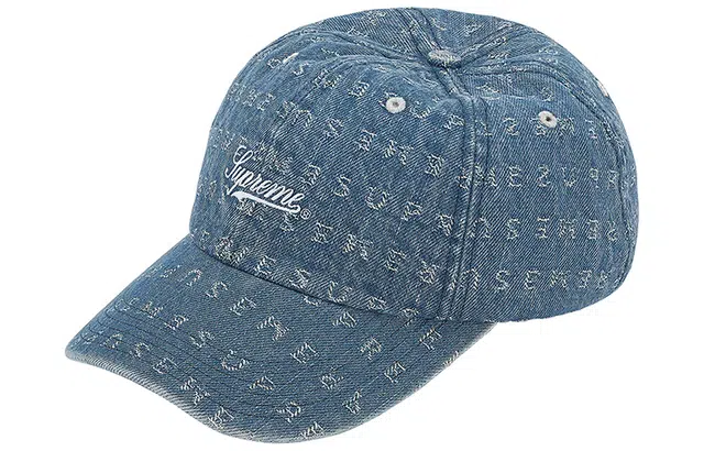 Supreme SS20 Week 8 Jacquard Logos Denim 6-PanelLogo