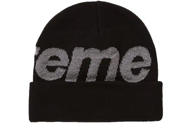 Supreme Supreme FW18 Big Logo Beanie Black 3Mlogo
