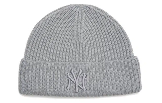 MLB Classic Logo Knit Beanie Gray
