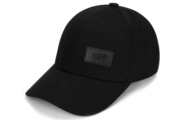 肯默 皮标棒球帽 鸭舌帽 遮阳防晒 显脸小帽子 男女同款 黑色/深蓝