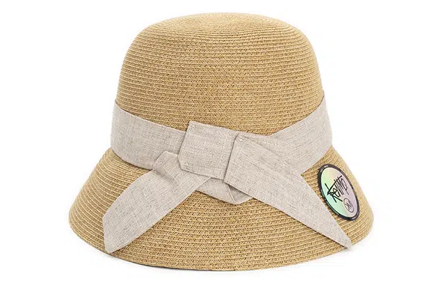 肯默复古渔夫帽 亚麻蝴蝶结水桶帽 散热透气 久戴不闷草帽  女款 多色可选