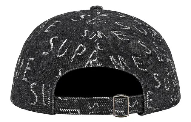 Supreme Week 17 Warp Jacquard Logos Denim 6-Panel