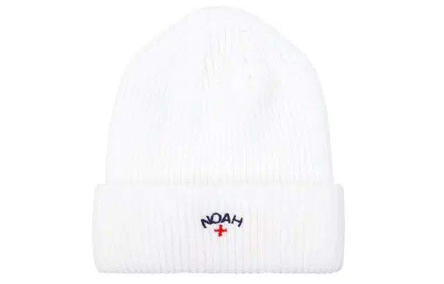 NOAH Nyc Core Logo Beanie White