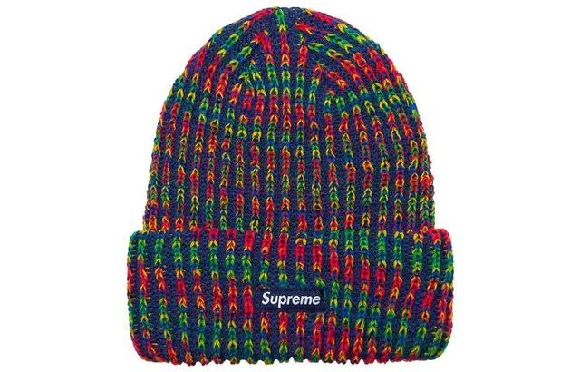 Supreme Week 18 Rainbow Knit Loose Gauge Beanie