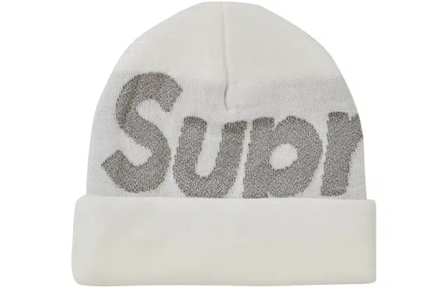Supreme Supreme FW18 Big Logo Beanie White 3M logo