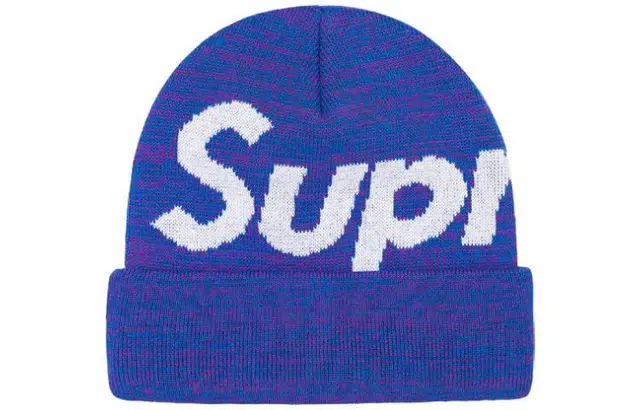 Supreme Big Logo Beanie Klein Blue