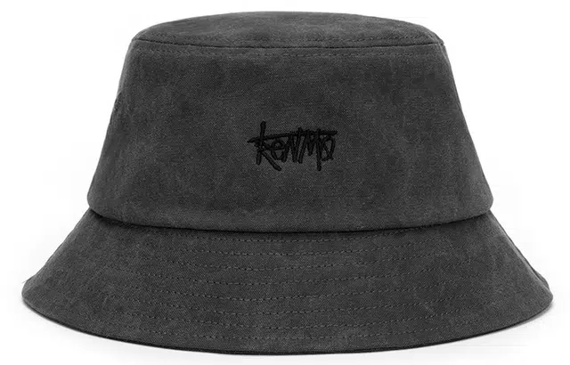 肯默 复古高街水洗遮阳防晒 棉 渔夫帽 男女同款情侣款 灰色