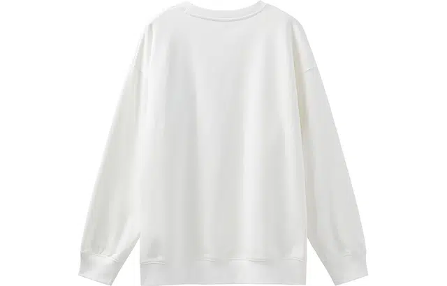 艾莱依 纯色花朵设计圆领无帽卫衣 女款