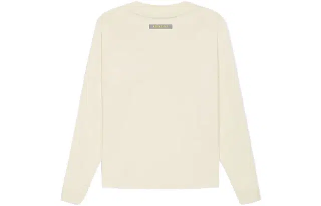 Fear of God Essentials SS21 Kids Long Sleeve Tee ButtercreamCream LogoT