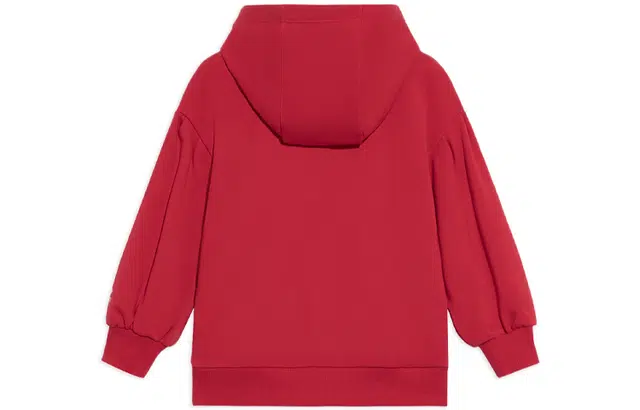 李宁儿童 宽松套头连帽卫衣 儿童款 红色