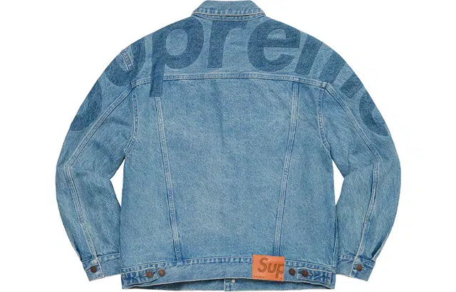 Supreme Inset Logo Denim Trucker Jacket