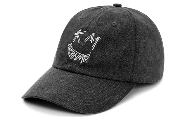 肯默笑脸软顶鸭舌帽水洗复古棒球帽 遮阳防晒帽 纯棉帽子 男女同款