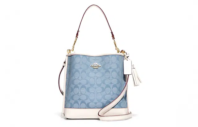 COACH Mollie 22 Bucket Bag Blue Signature