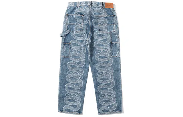 Supreme SS21 Week 4 x HYSTERIC GLAMOUR Snake Double Knee Denim Painter Pant