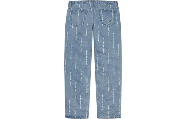Supreme FW20 Week 15 Logo Stripe Jacquard Regular Jean
