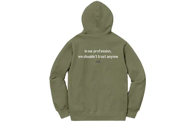 Supreme FW18 The Killer Hooded Sweatshirt Light Olive