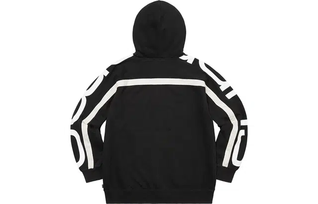 Supreme FW20 Week 13 Big Logo Paneled Zip Up Hooded Sweatshirt Logo