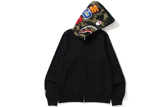 A BATHING APE LA CAMO COLLEGE TEE T Bape Shark Full Zip Hoodie