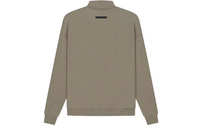 Fear of God Essentials SS21 Pull-Over Mockneck Taupe Logo