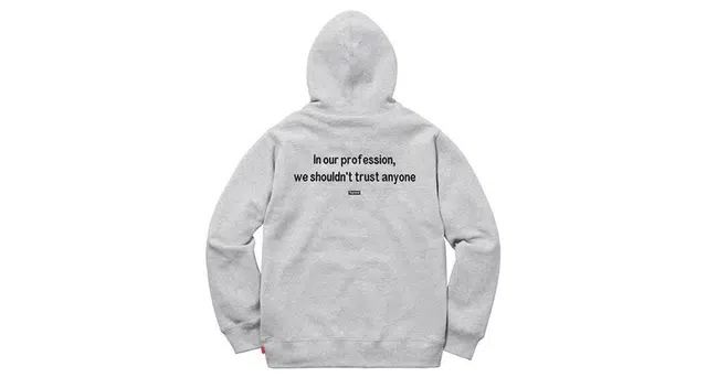 Supreme FW18 The Killer Hooded Sweatshirt Heather Grey