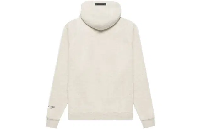 Fear of God Essentials FW21 Pullover Hoodie Light Heather Oatmeal Logo