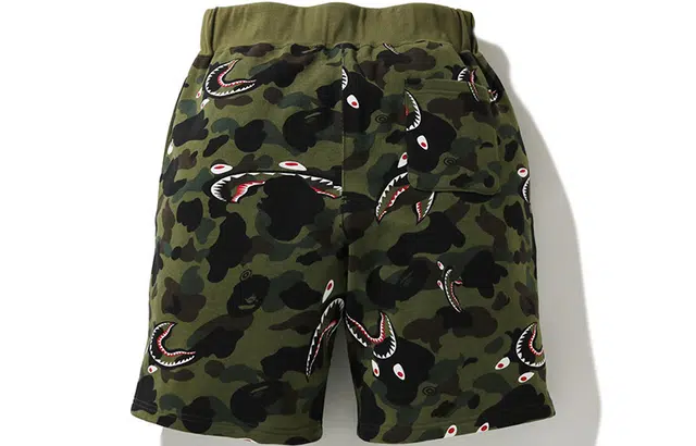 A BATHING APE Shark Camo Shorts
