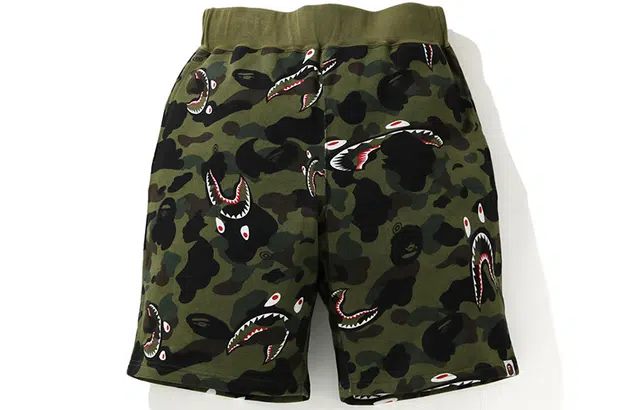 A BATHING APE Shark Camo Shorts