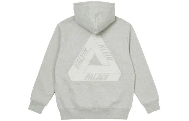 PALACE x Calvin Klein Tri-Ferg Hood Light Grey Marl Logo