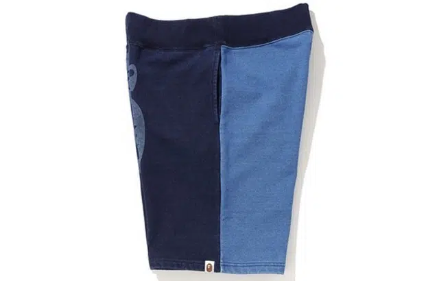 BAPE Indigo Tiger Shark Sweat Shorts