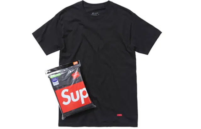 Supreme Hanes Tagless Tees (3 Pack) Black T 3