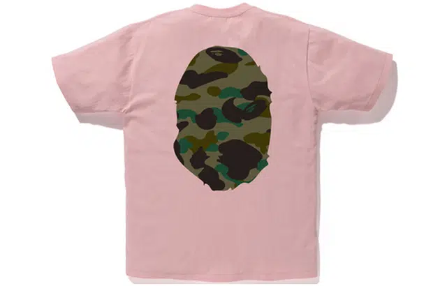 A BATHING APE 1st Camo Ape Head Sakura Pink