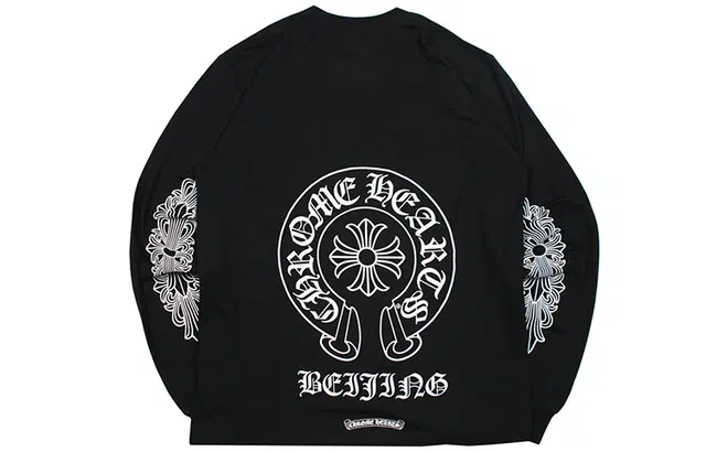 Chrome Hearts Beijing Horseshoe Cross Long Sleeve Tee Black