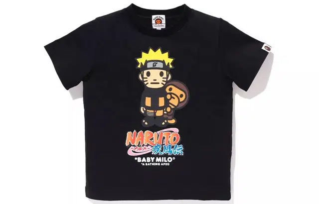 A BATHING APE LA CAMO COLLEGE TEE T x NARUTO Baby Milo Tee T