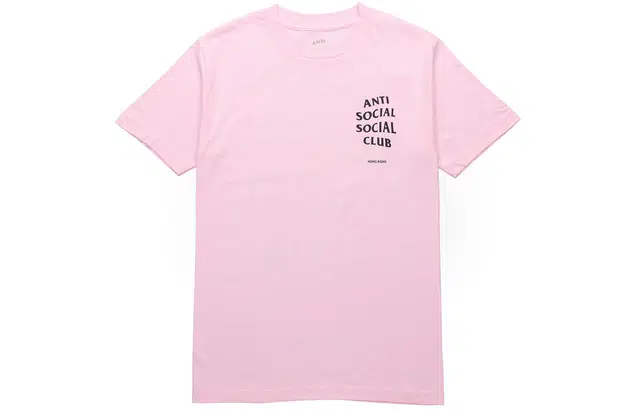 Anti Social Social Club Hong Kong Logo T-Shirt Pink