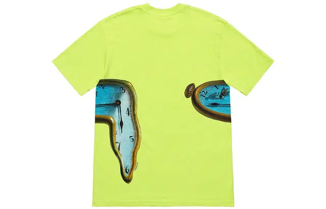 Supreme SS19 The Persistence of Memory Tee NeonGreen T
