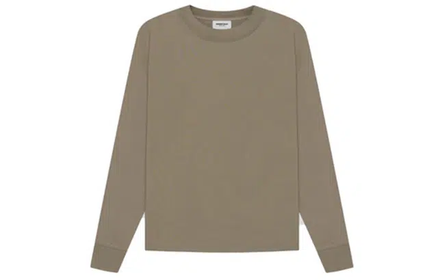 Fear of God Essentials SS21 Long Sleeve Tee Taupe LogoT