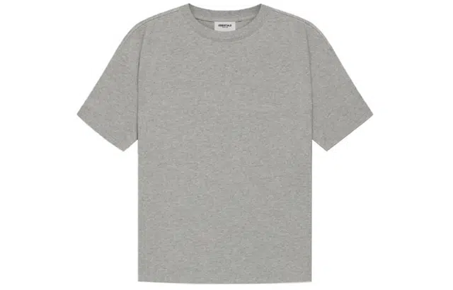 Fear of God Essentials SS21 Short Sleeve Tee Dark Heather Oatmeal LogoT