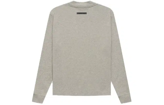 Fear of God Essentials FW21 Ls Tee Dark Heather Oatmeal LogoT