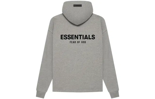 Fear of God Essentials SS22 Relaxed Hoodie Dark Oatmeal Logo