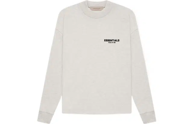 Fear of God Essentials SS22 Ls Tee Light Oatmeal LogoT