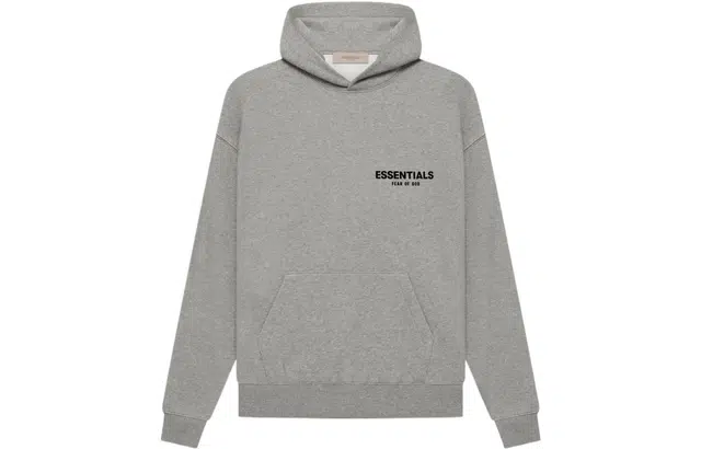 Fear of God Essentials SS22 Hoodie Dark Oatmeal Logo