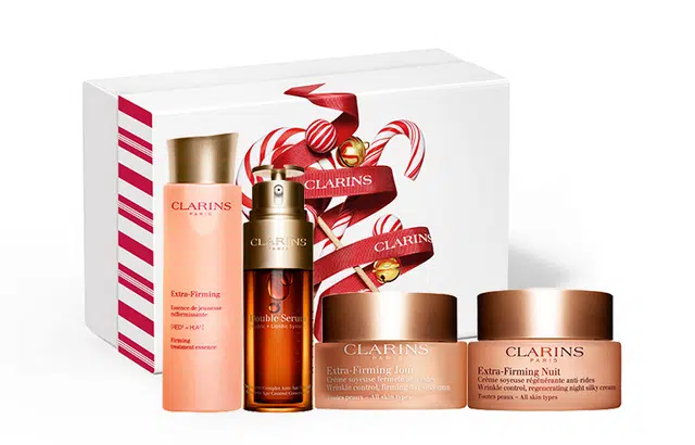 娇韵诗 黄金双萃焕颜弹力修护四件套装 限量版礼盒装 滋润修护