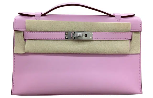 HERMES Mini Kelly Swift X9 Mauve Sylvestre