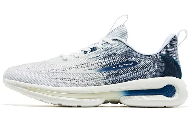 鸿星尔克 弜弹科技 织物合成革 回弹减震透气耐磨防滑 低帮 跑步鞋 男款 白