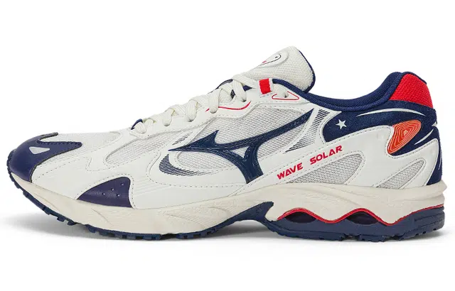 Mizuno Wave Solar White Blue Red