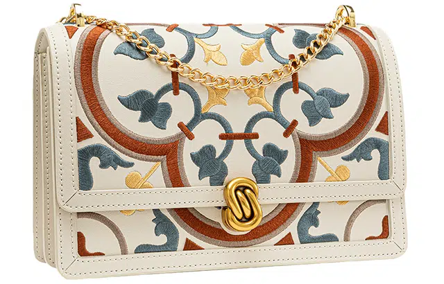 VANESSA HOGAN VH Vintage Embroidered Leather Bag