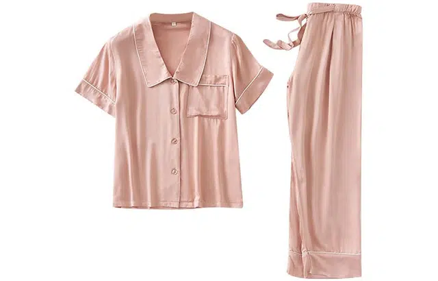 怡吾色 简约小清新波点家居服套装 春秋款 睡衣女